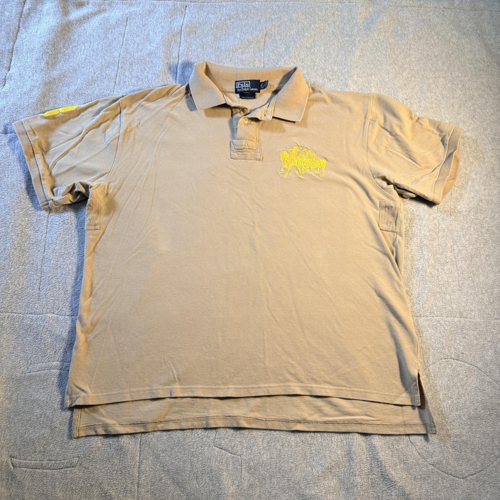 VTG Polo Ralph Lauren Shirt Mens 2XL Custom Double Big Pony Horsemen 3 Patch USA - Picture 4 of 16